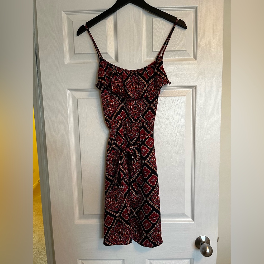 COSTA BLANCA Black and Red Patterned Women's Dress